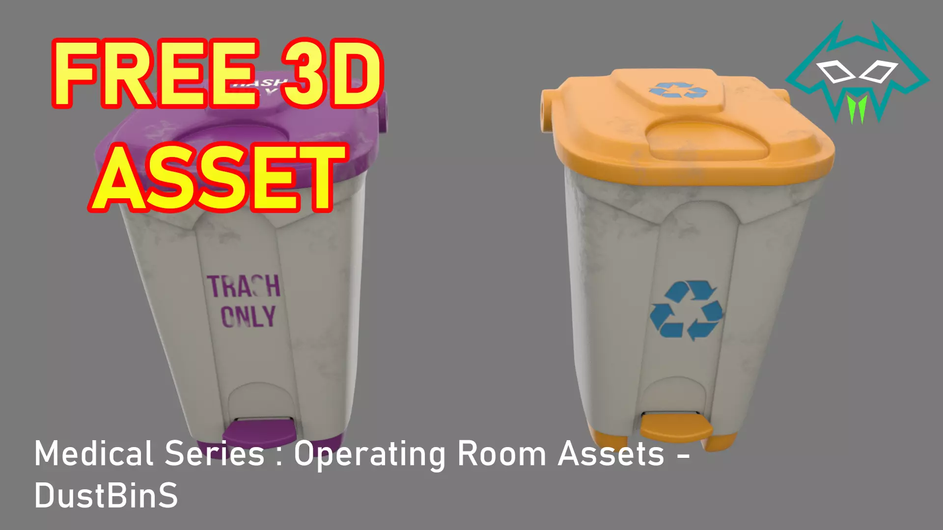 Medical Series - Operating Room - DustBins Free 3D model_0