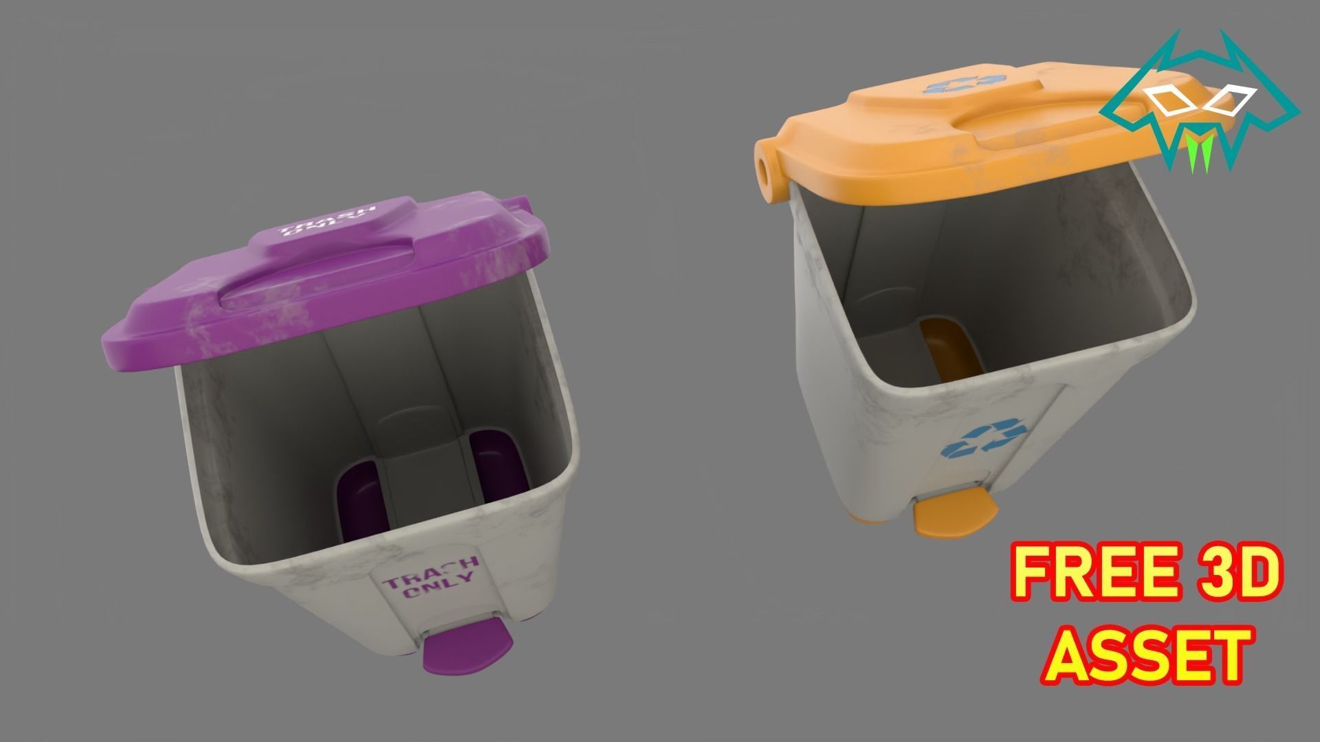 Medical Series - Operating Room - DustBins Free 3D model_3