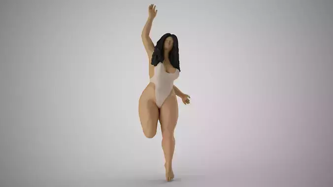 Girl Jumping on the Beach