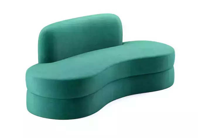 Mitzy Velvet Sofa Meridian Furniture 3D model