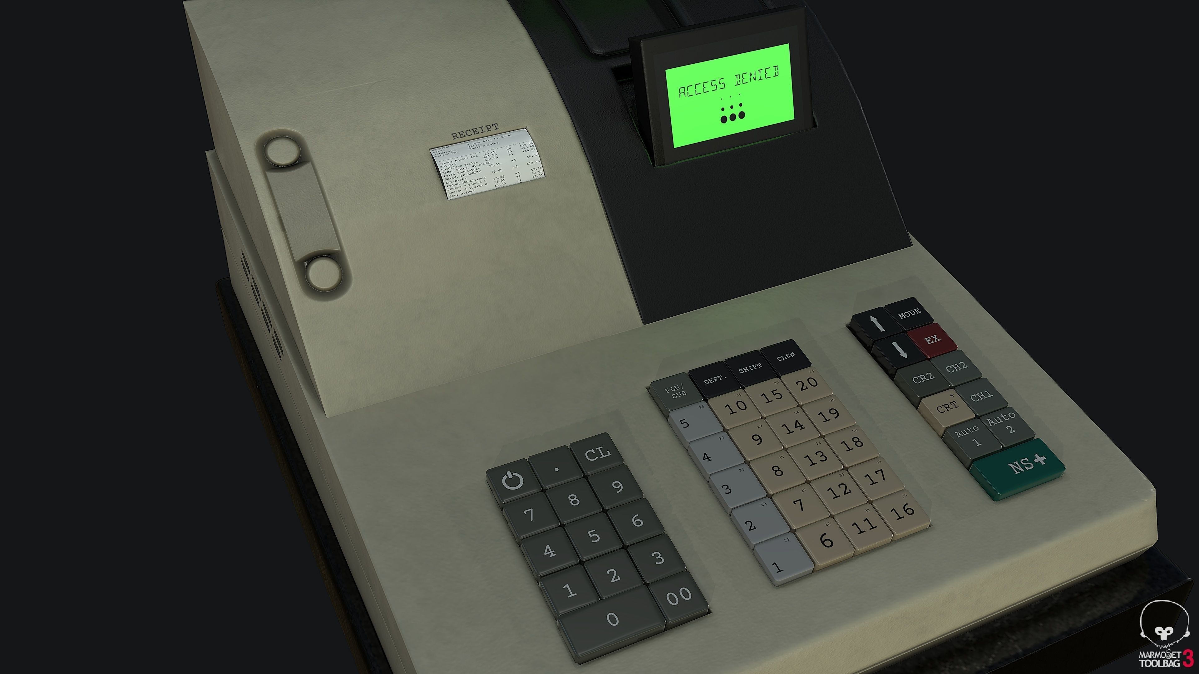 Cash Register PBR Game Ready Low-poly 3D model_1