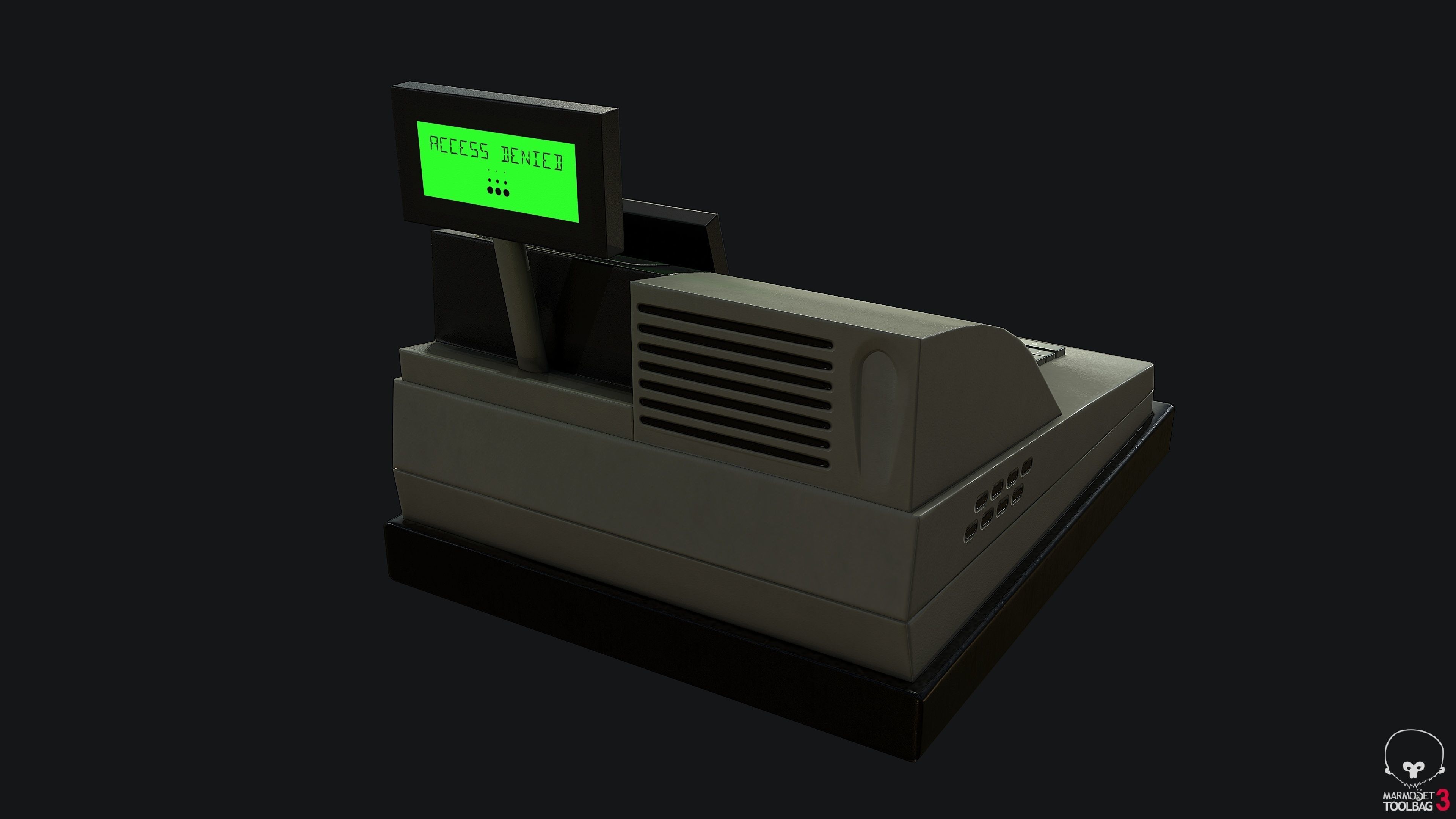Cash Register PBR Game Ready Low-poly 3D model_2