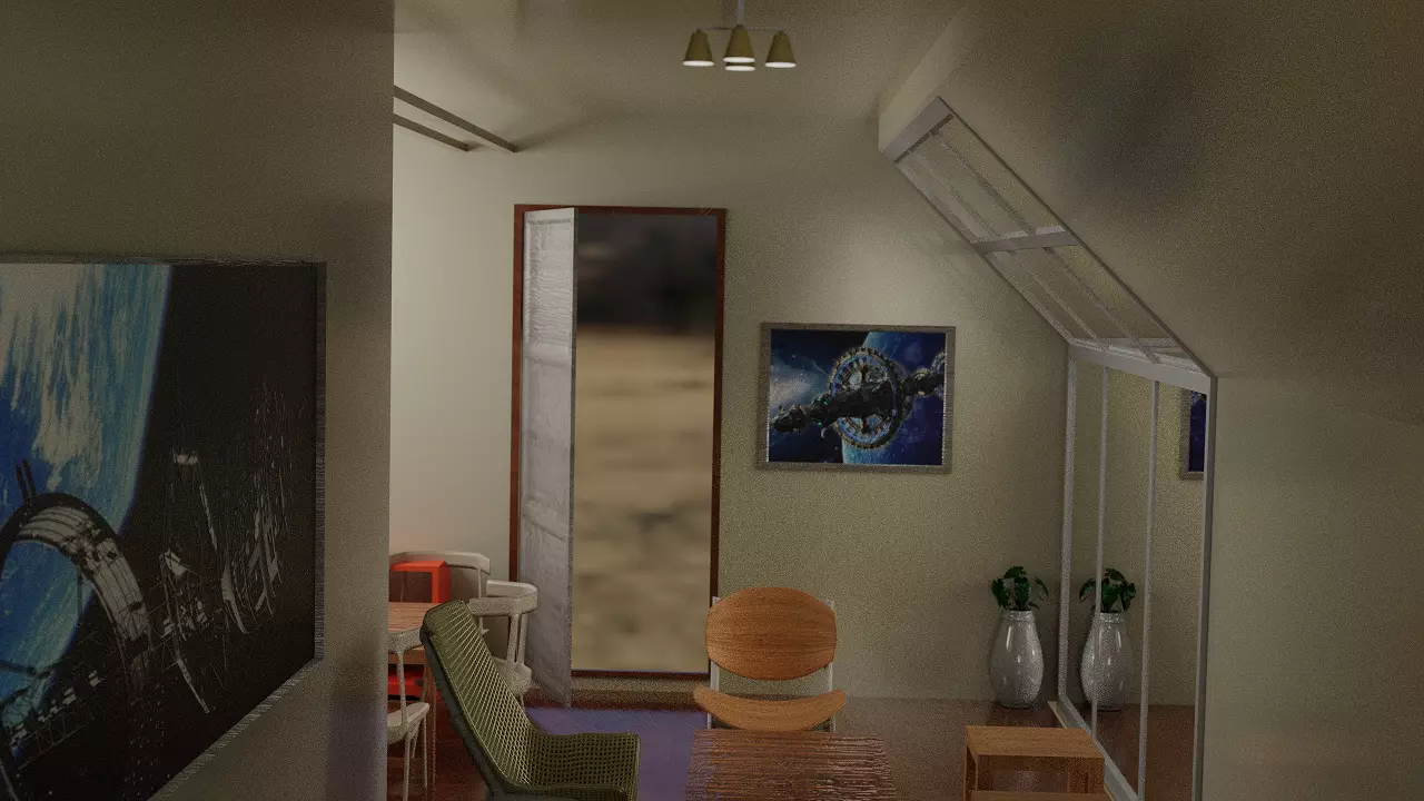 simple wooden room Free 3D model
