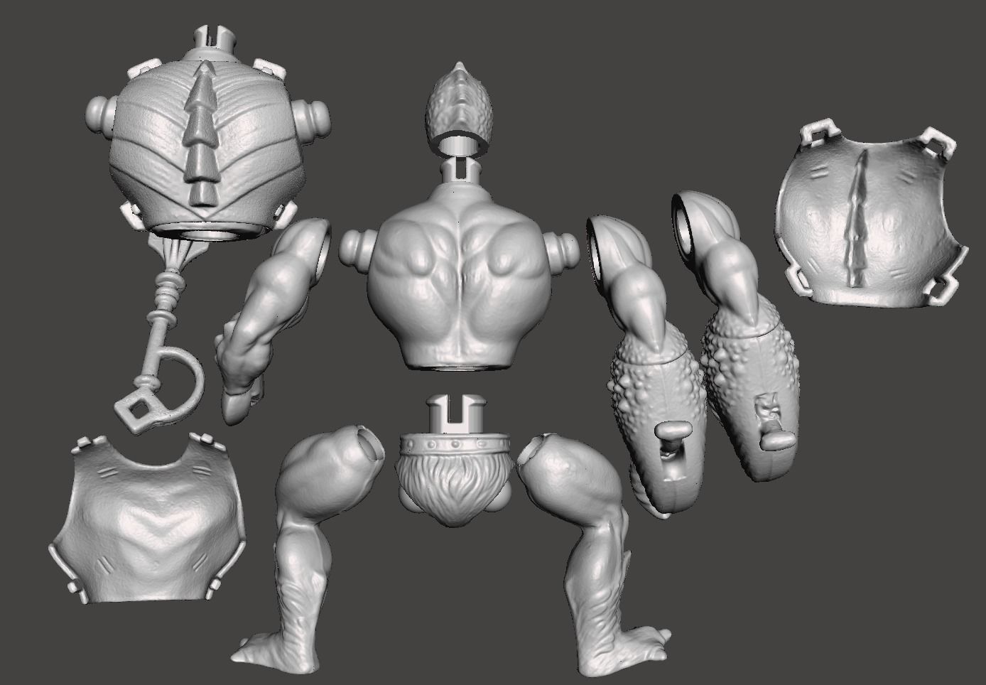 CLAWFUL MOTU VINTAGE ACTION FIGURE COMPLETE 3D print model_6