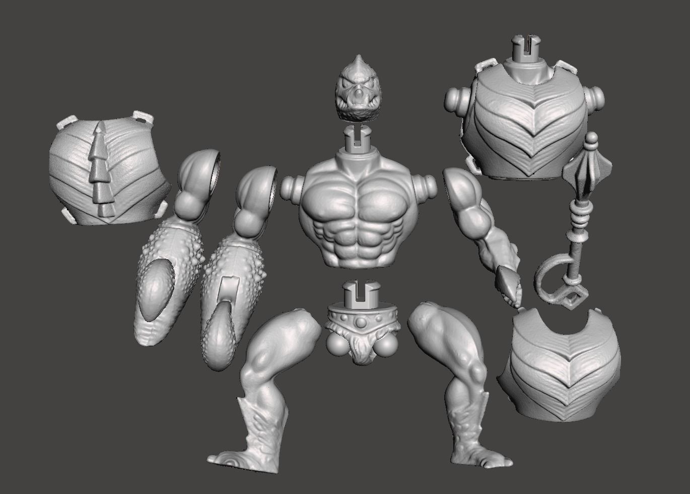 CLAWFUL MOTU VINTAGE ACTION FIGURE COMPLETE 3D print model_5