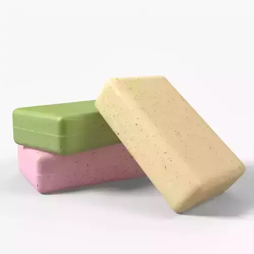 Natural soap with 3 different aromas Low-poly 3D model