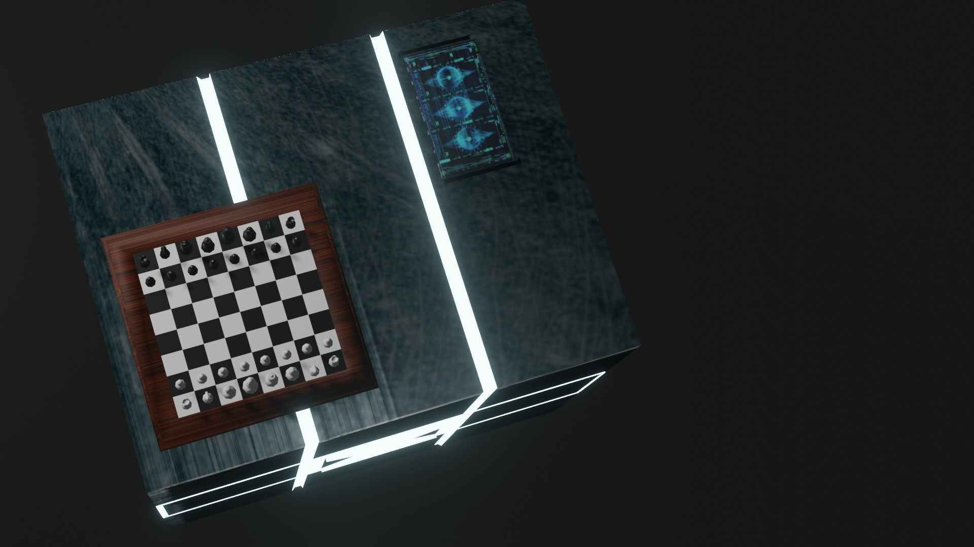 Future Cupiod Low-poly 3D model_2