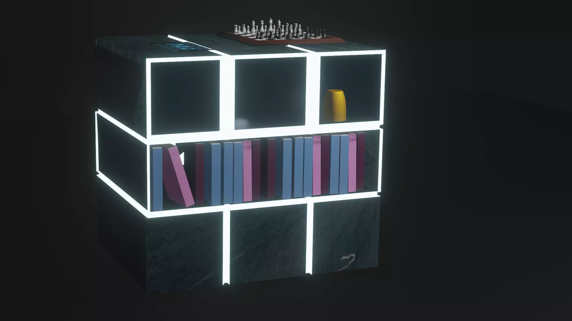 Future Cupiod Low-poly 3D model_0