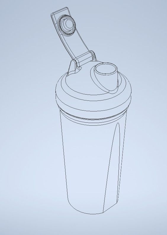 Standard Protein Shaker 3D print model_5