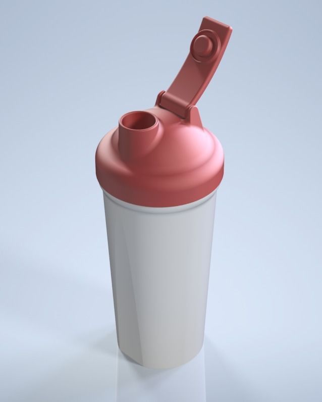Standard Protein Shaker 3D print model_2