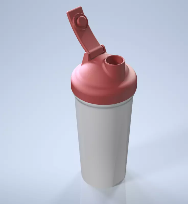 Standard Protein Shaker 3D print model_0
