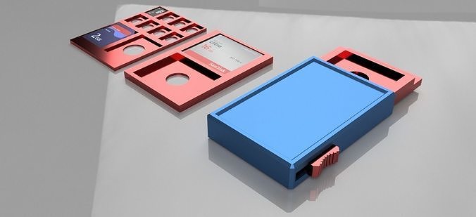 SD NINTENDO SWITCH COMPACT FLASH CARD WALLET 3D print model