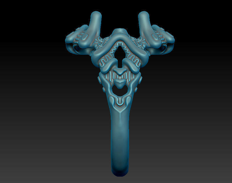 3D ring model sculpted in zBrush 3D print model_5
