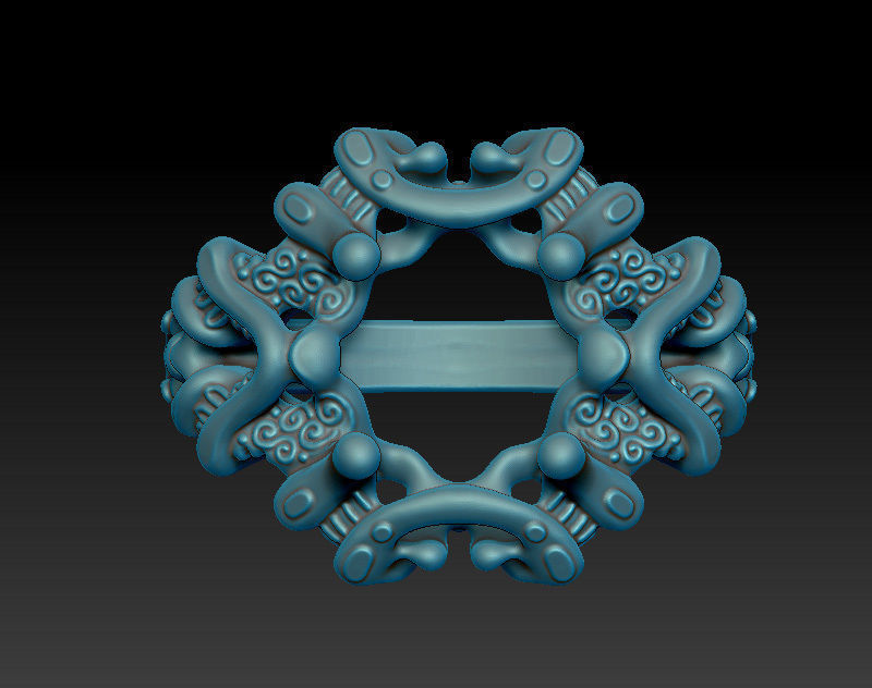3D ring model sculpted in zBrush 3D print model_4