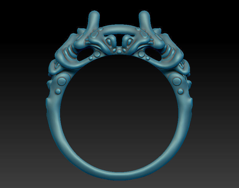 3D ring model sculpted in zBrush 3D print model_6