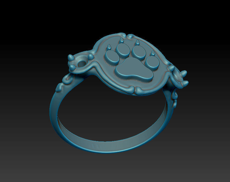 A signet ring with Pegasus - Model for printing - 3D download 3D print model_6