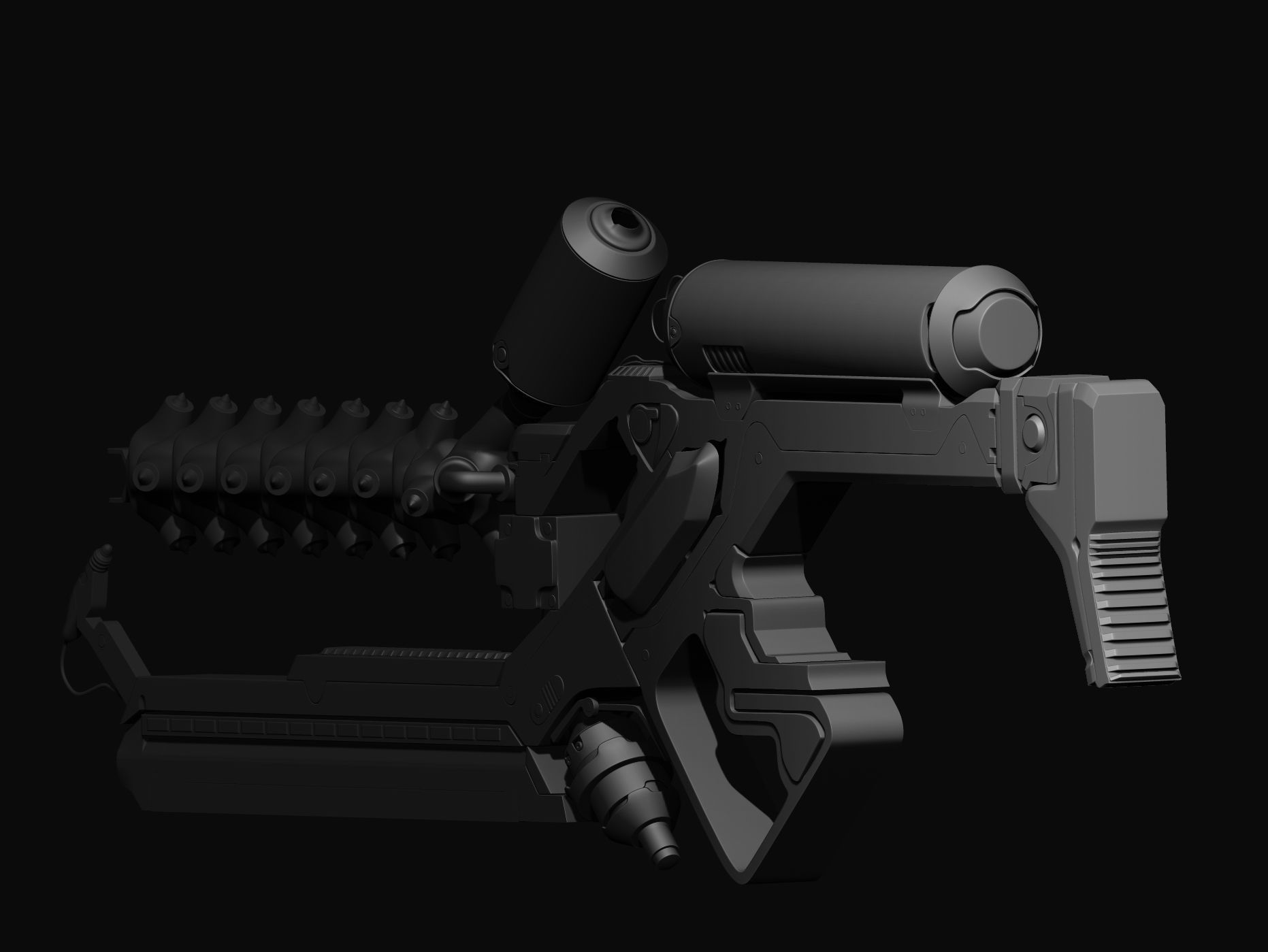Alien gun 3d print model 3D print model_5