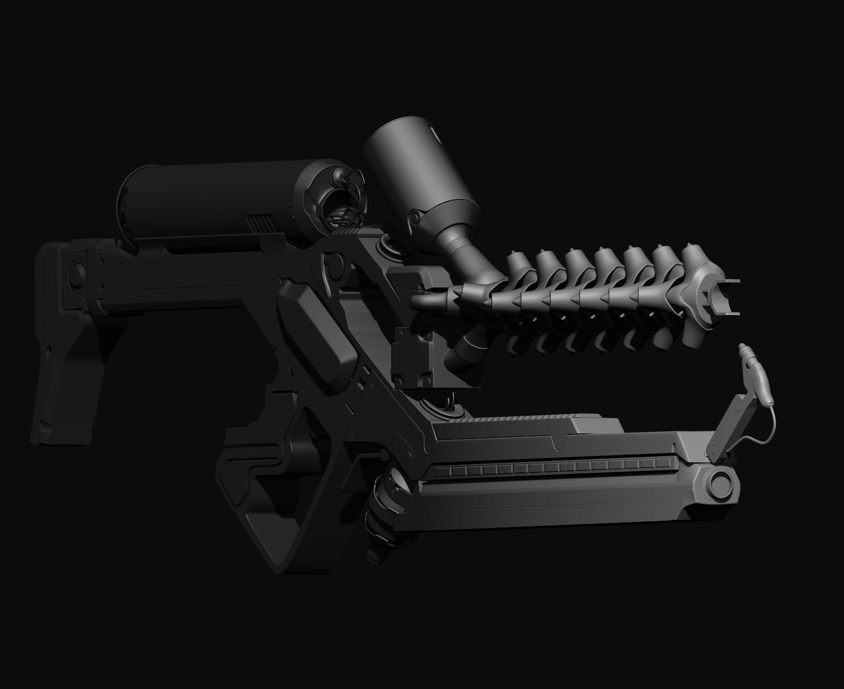 Alien gun 3d print model 3D print model_2