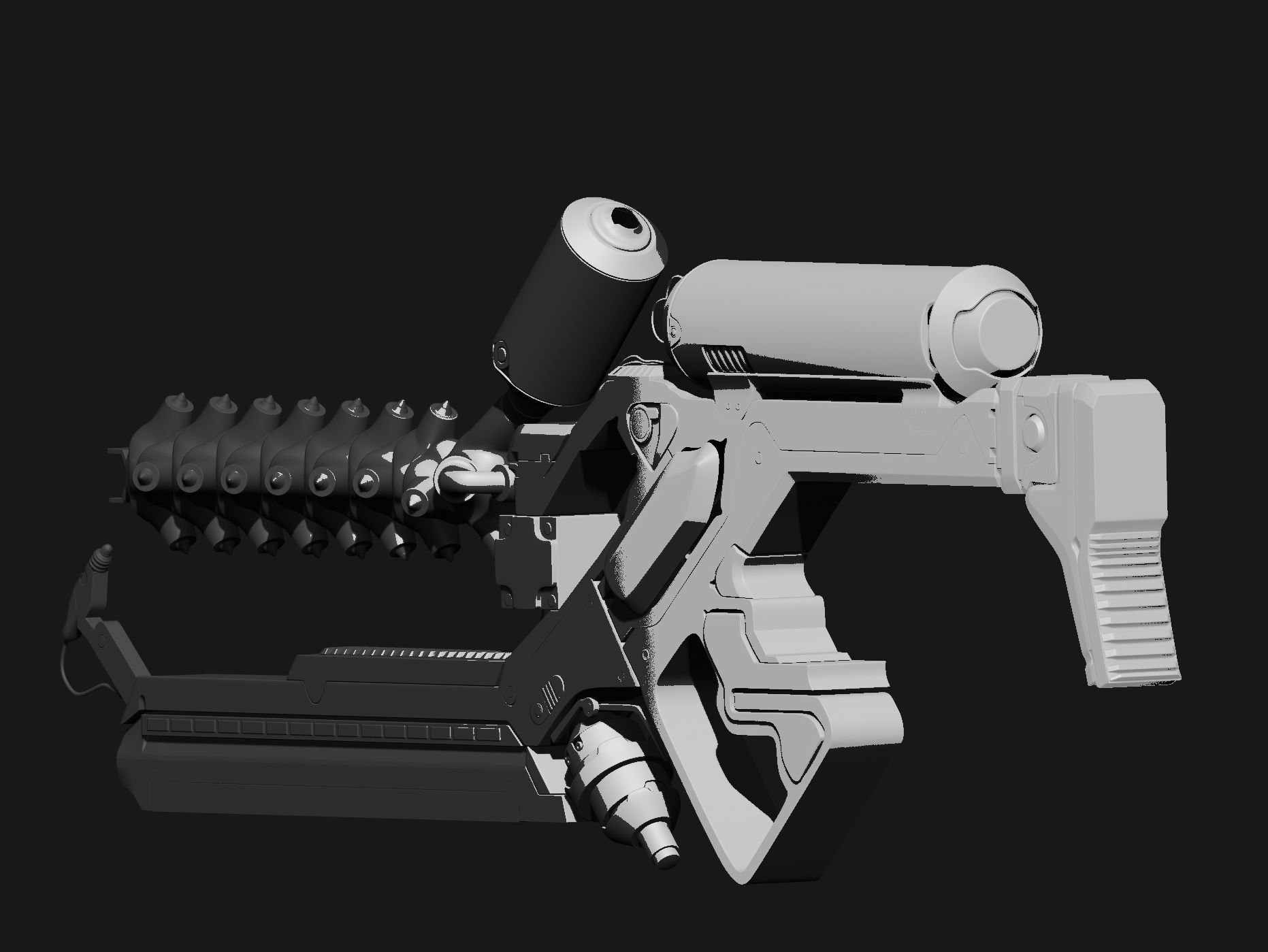 Alien gun 3d print model 3D print model_7
