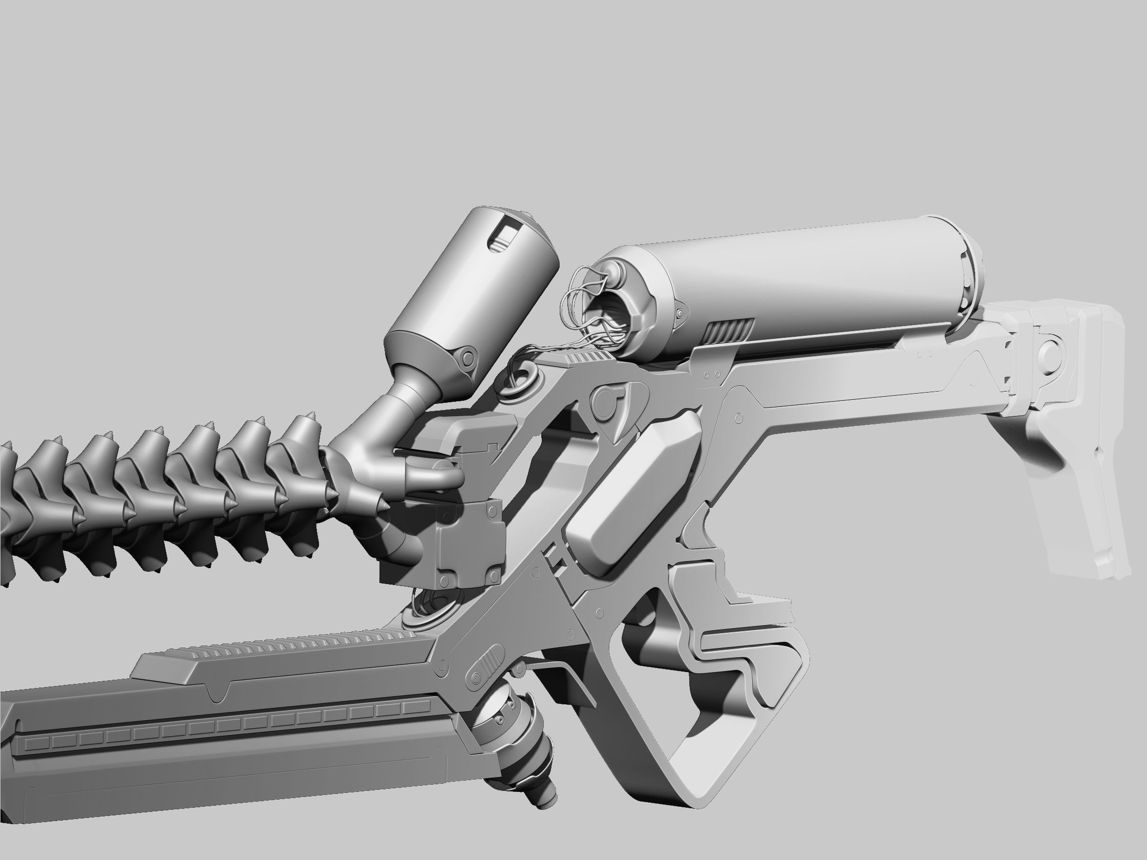 Alien gun 3d print model 3D print model_3