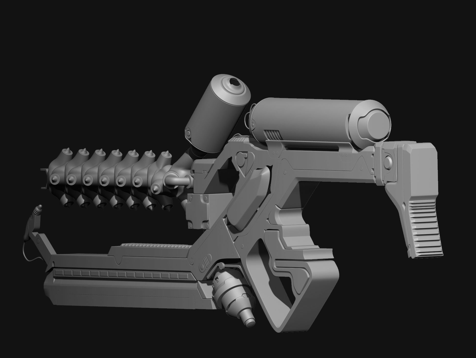Alien gun 3d print model 3D print model_6
