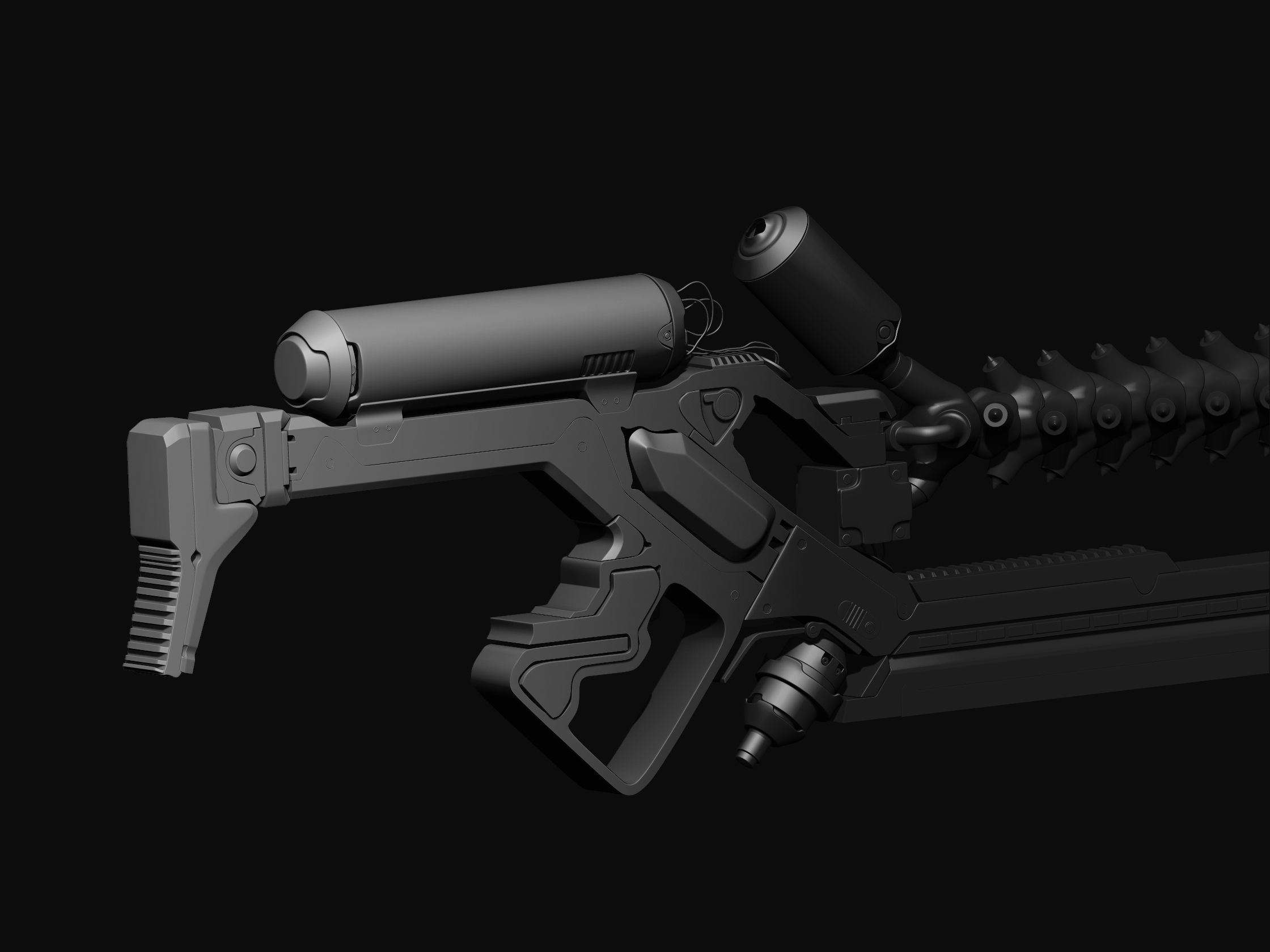 Alien gun 3d print model 3D print model_10