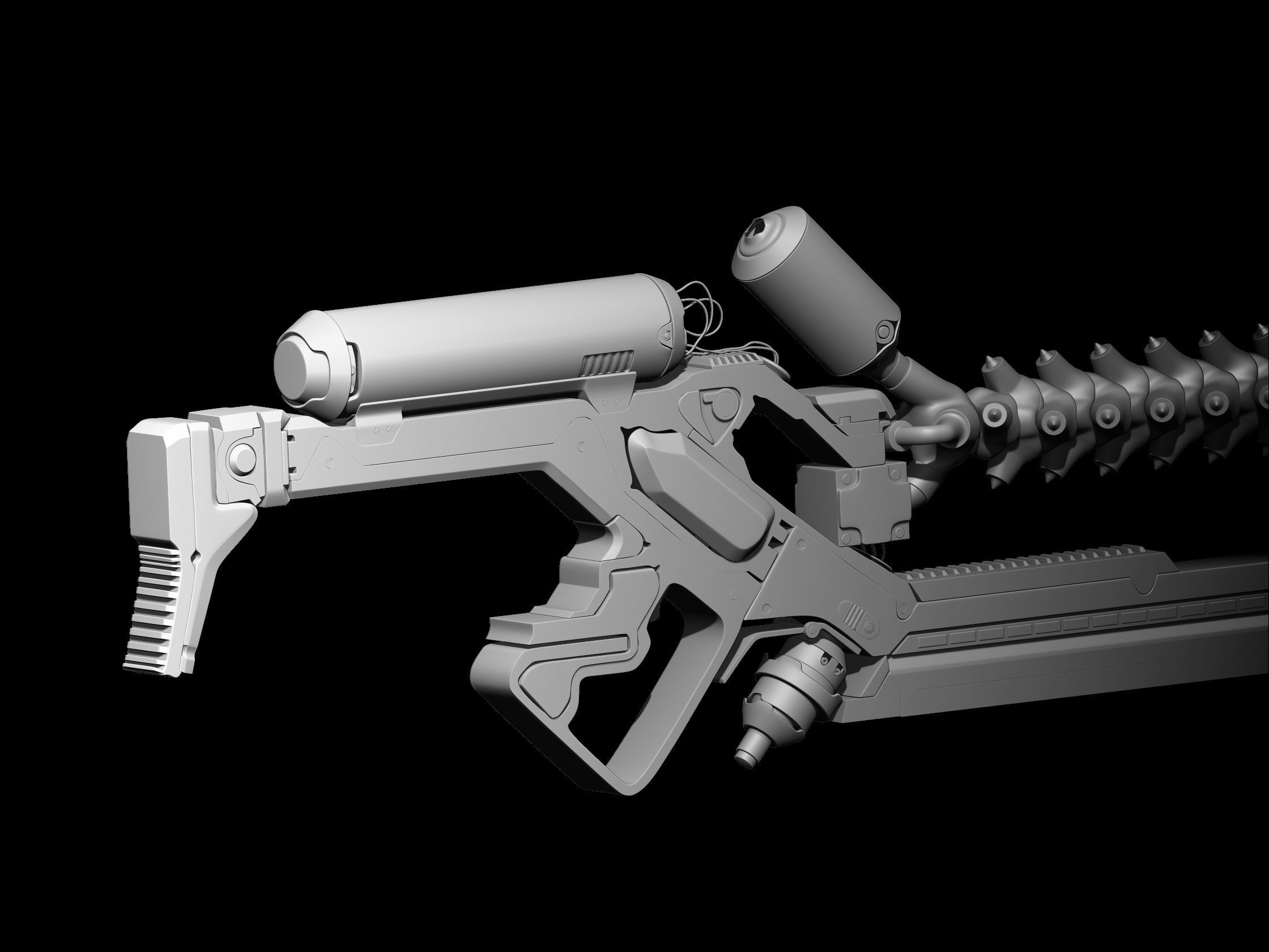 Alien gun 3d print model 3D print model_8