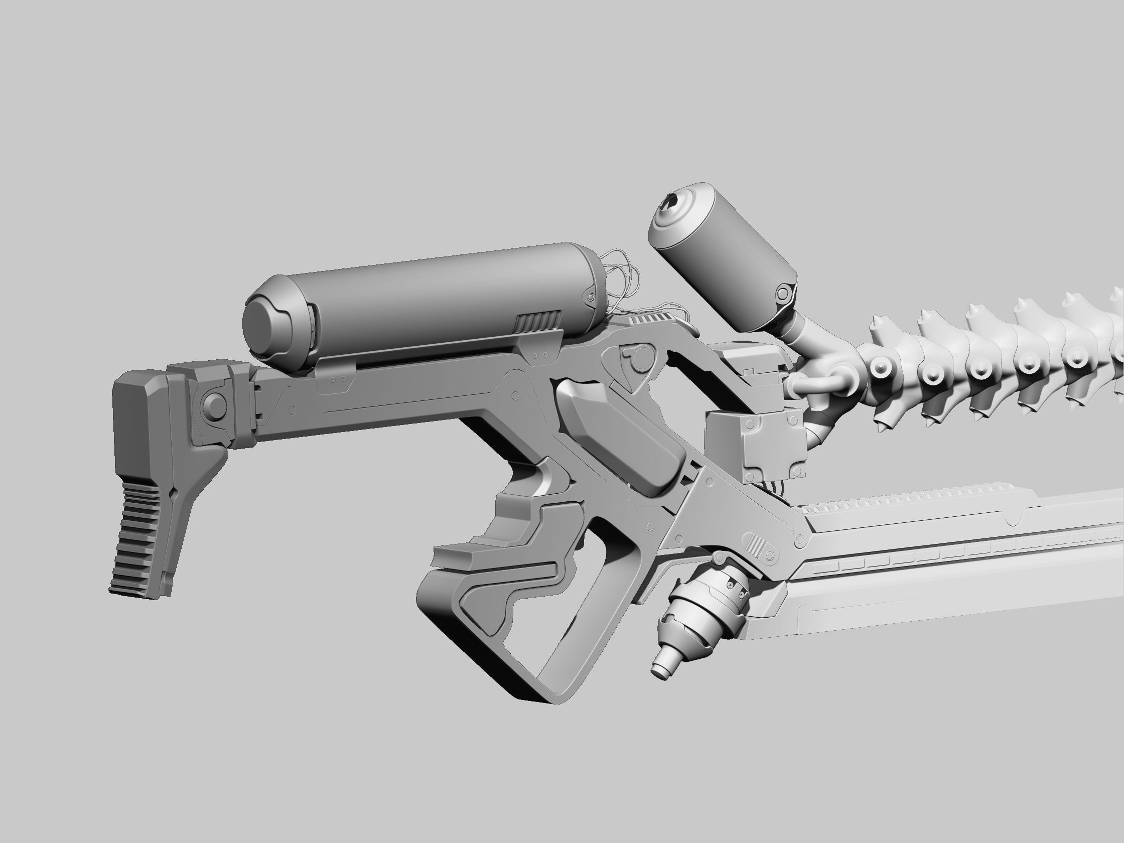 Alien gun 3d print model 3D print model_9