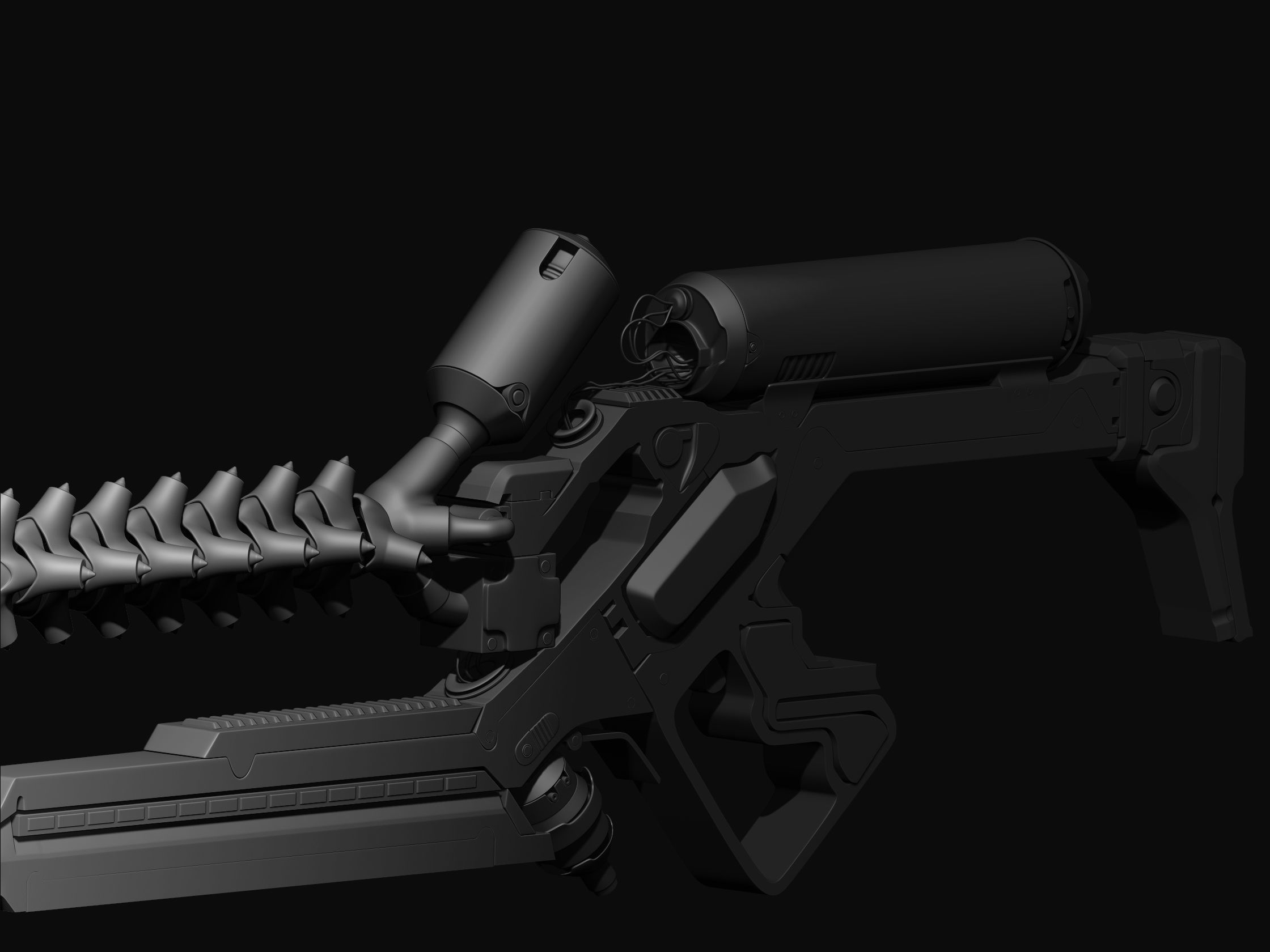 Alien gun 3d print model 3D print model_4
