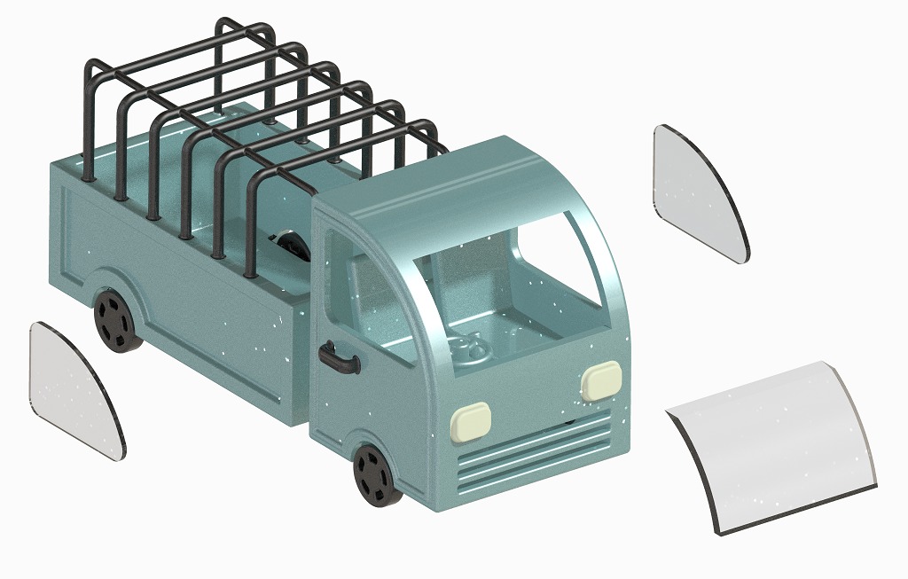 Stylish Mini Truck 3D print model_2