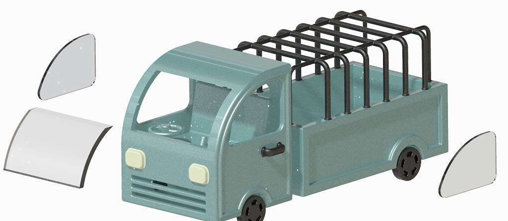 Stylish Mini Truck 3D print model_3