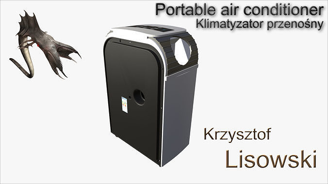 Portable air conditioner Low-poly 3D model