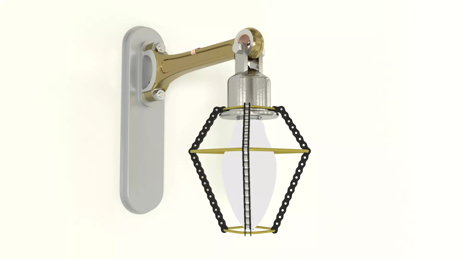 Industrial wall lamp 3D model