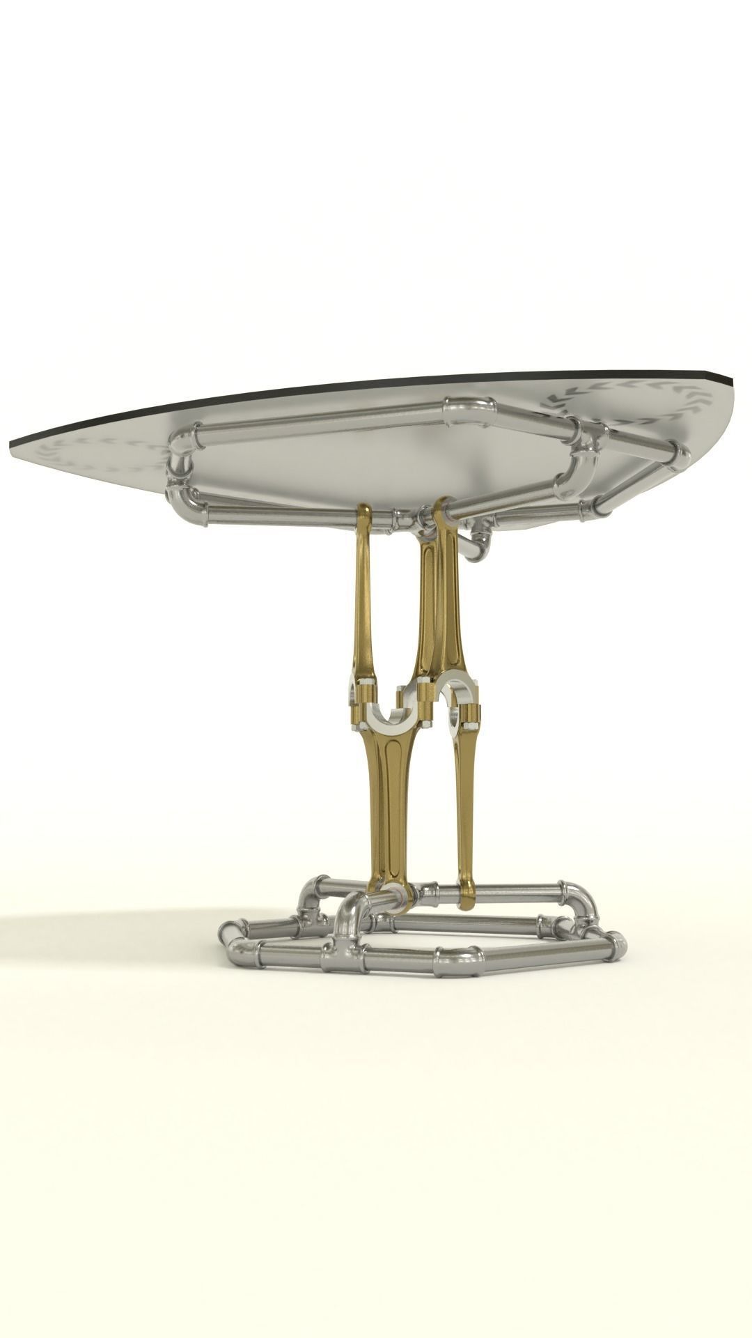 Industrial table 3D model_1