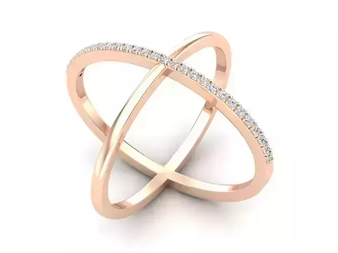 Diamond ring for woman 3D print model