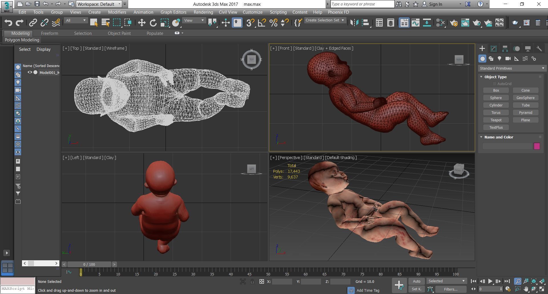 Child - baby 3D model_1