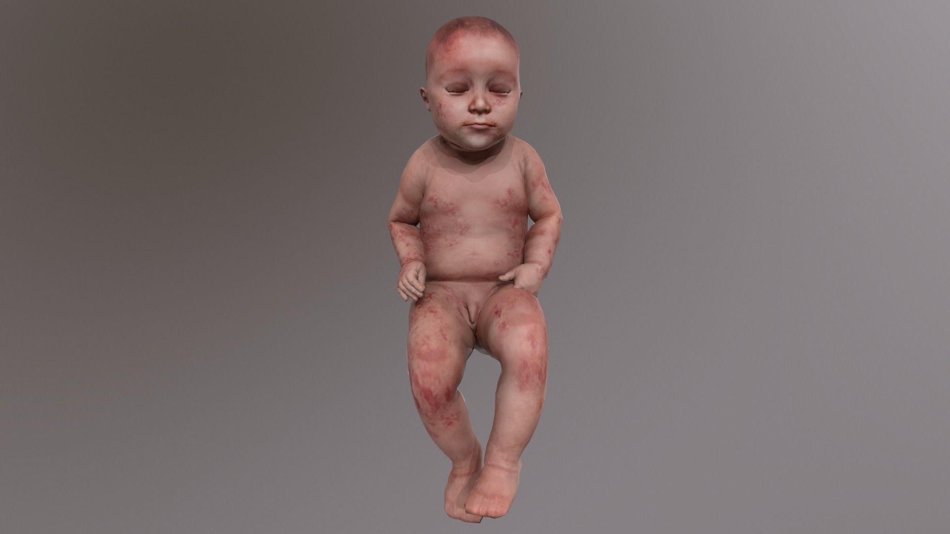 Child - baby 3D model_4