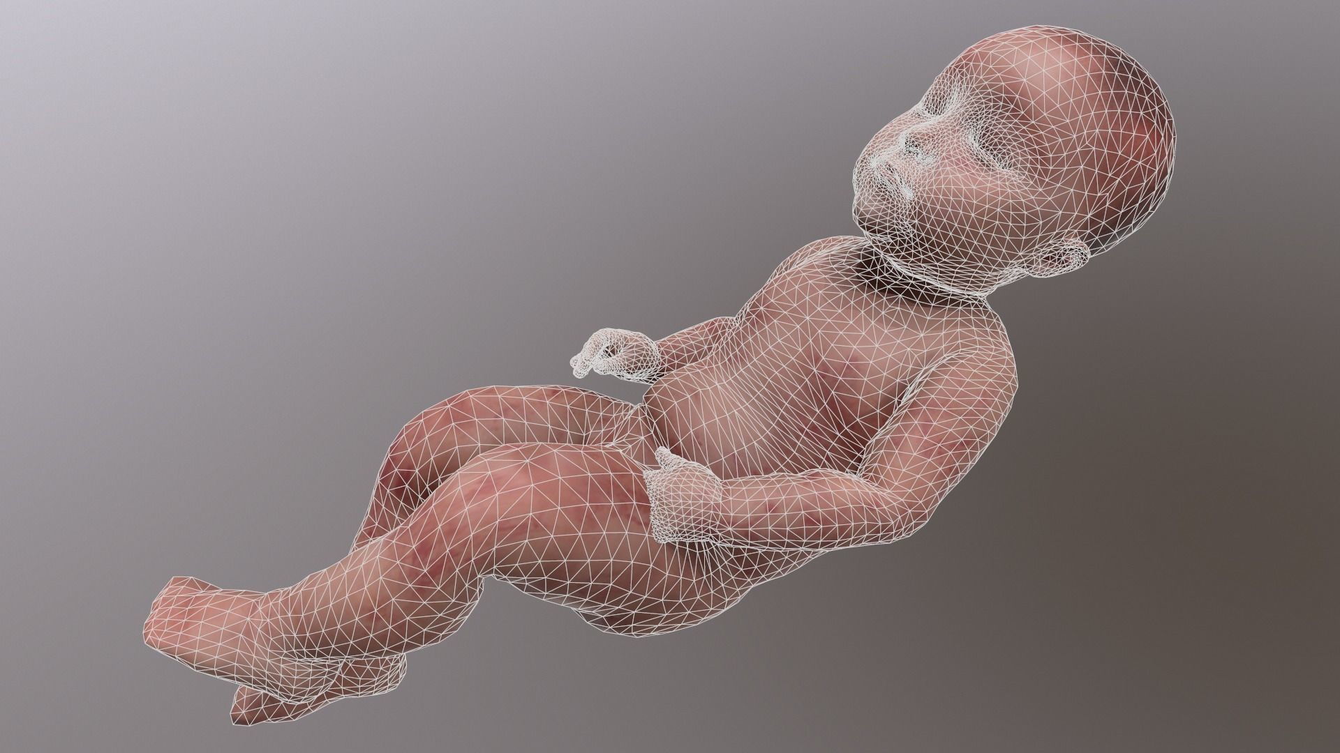 Child - baby 3D model_7