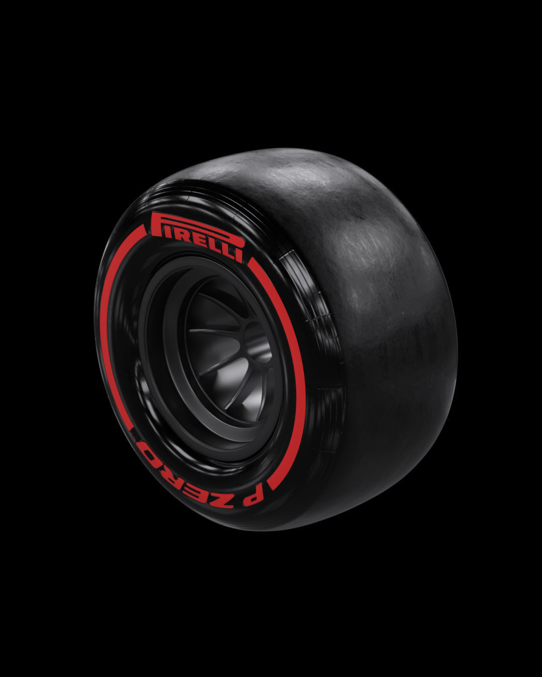 F1 Pirelli P Zero Tyres 3D model_1