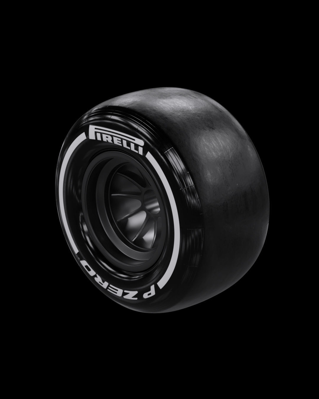 F1 Pirelli P Zero Tyres 3D model_2