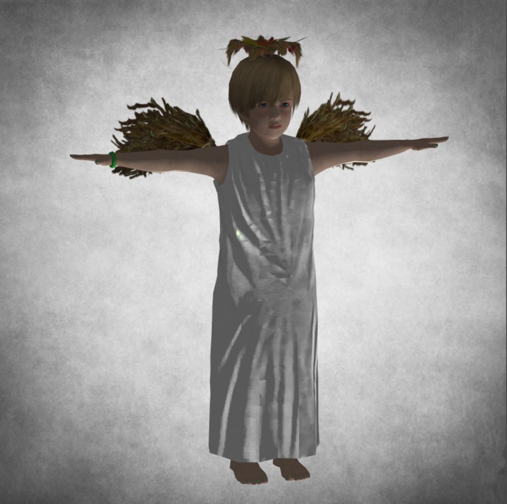 Child - angel 3D model_3