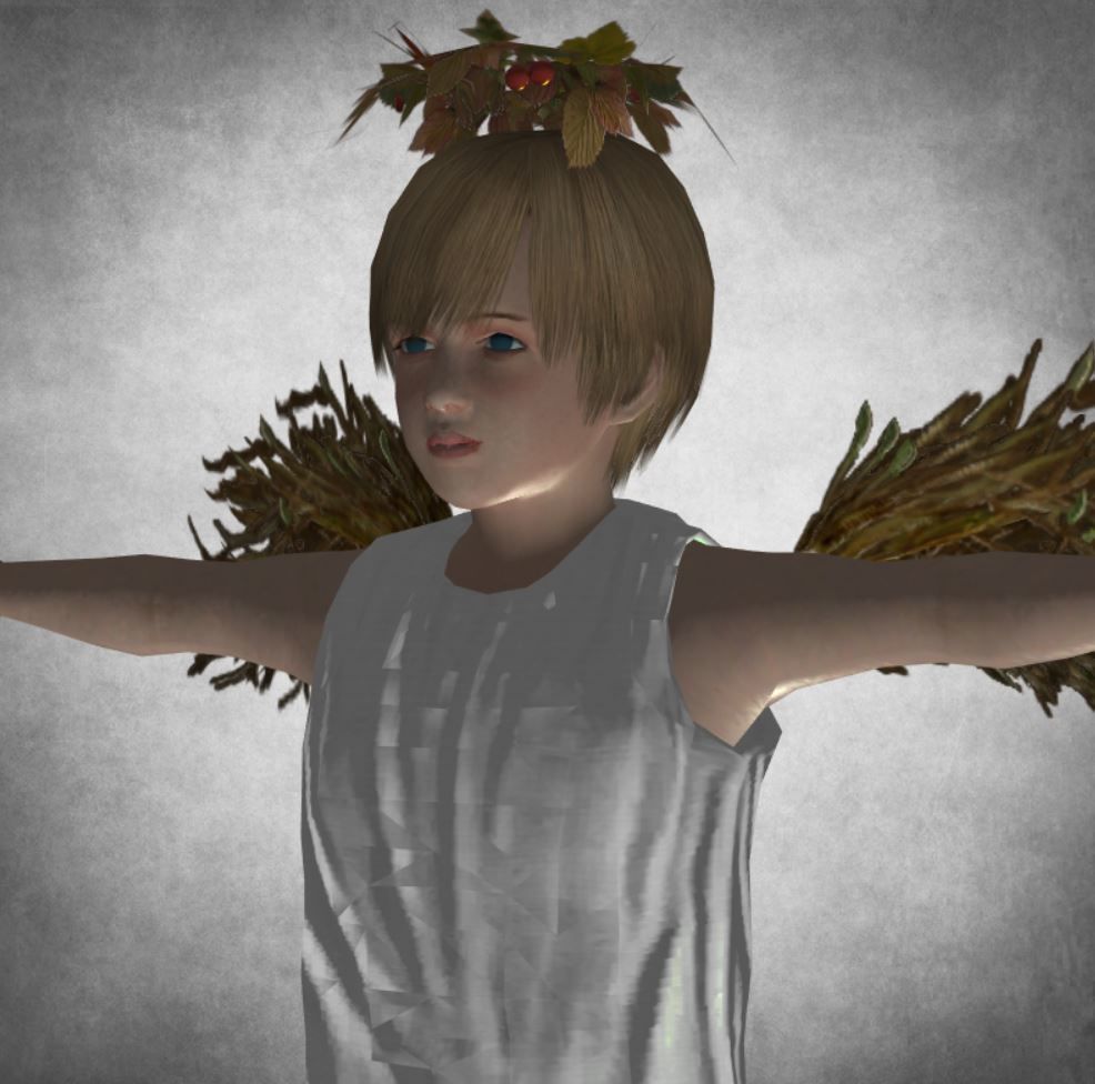 Child - angel 3D model_7
