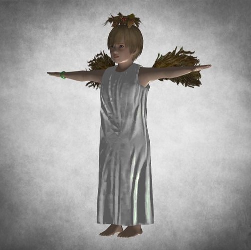 Child - angel 3D model