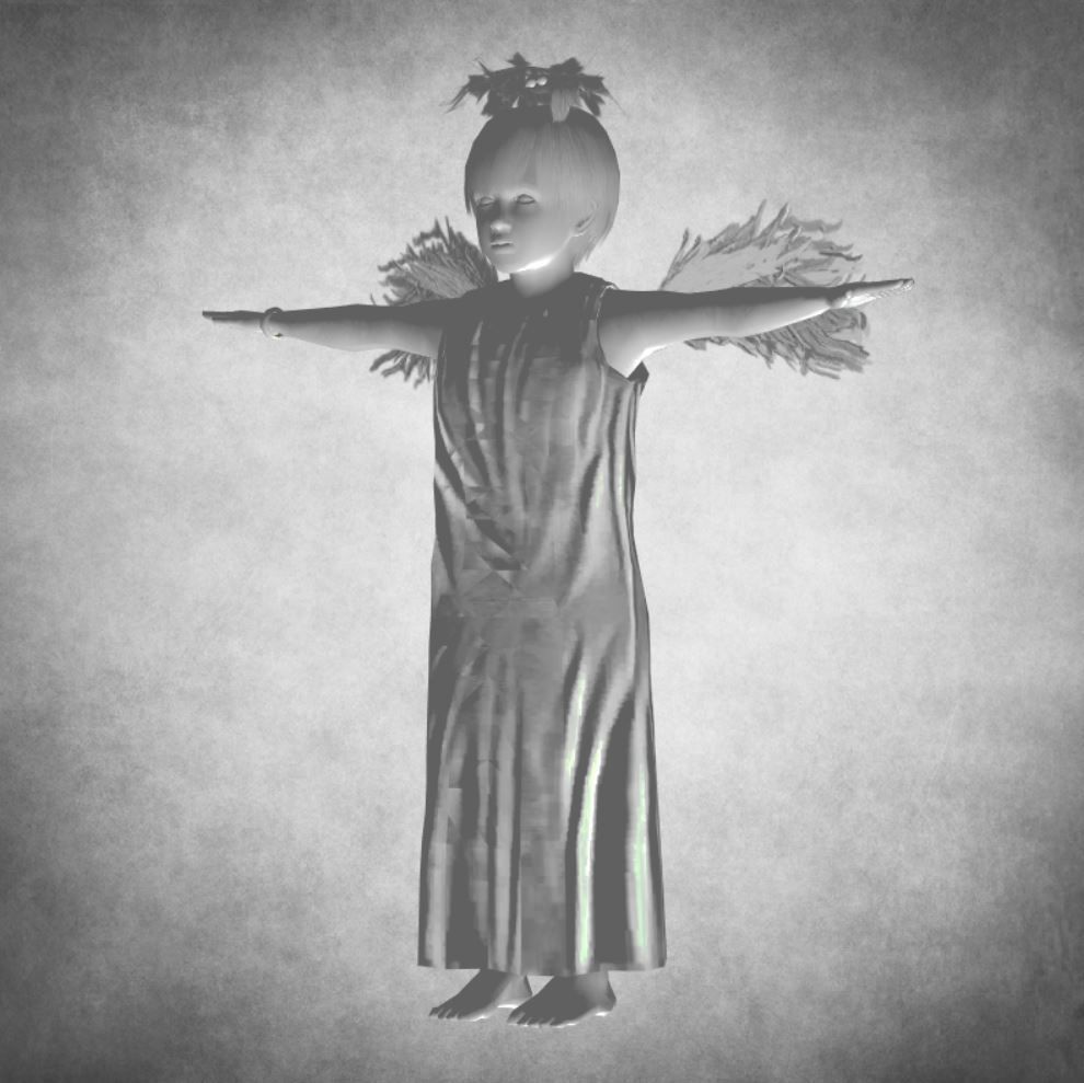 Child - angel 3D model_5