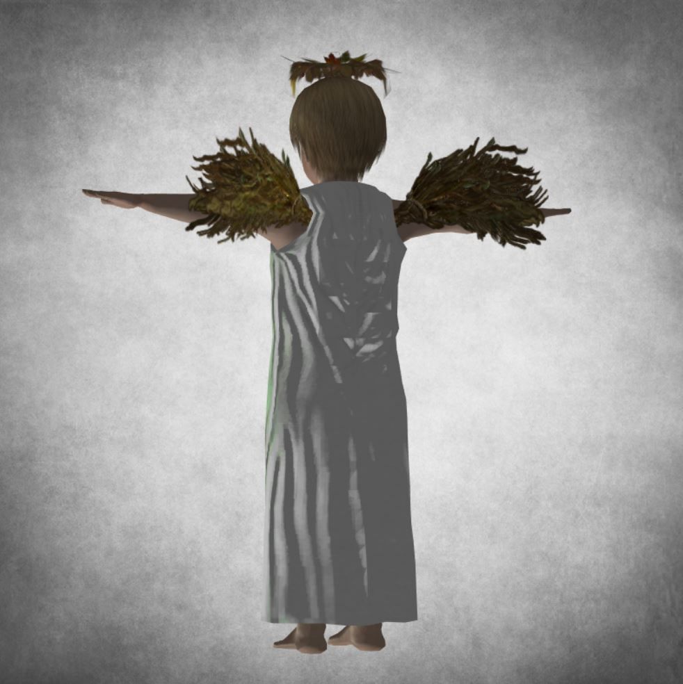 Child - angel 3D model_4