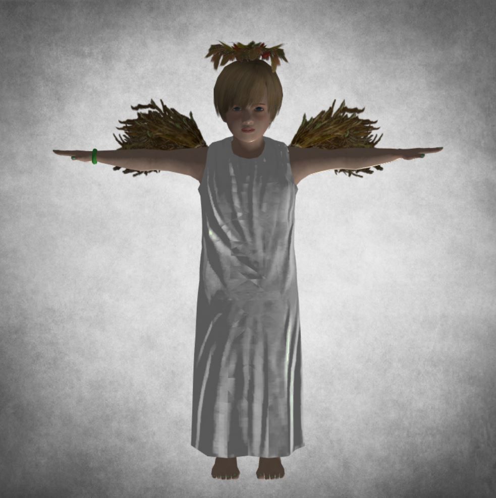 Child - angel 3D model_1
