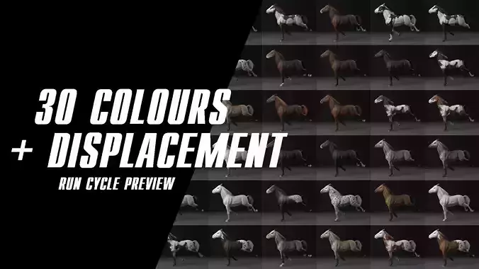 Horse model running 3D model