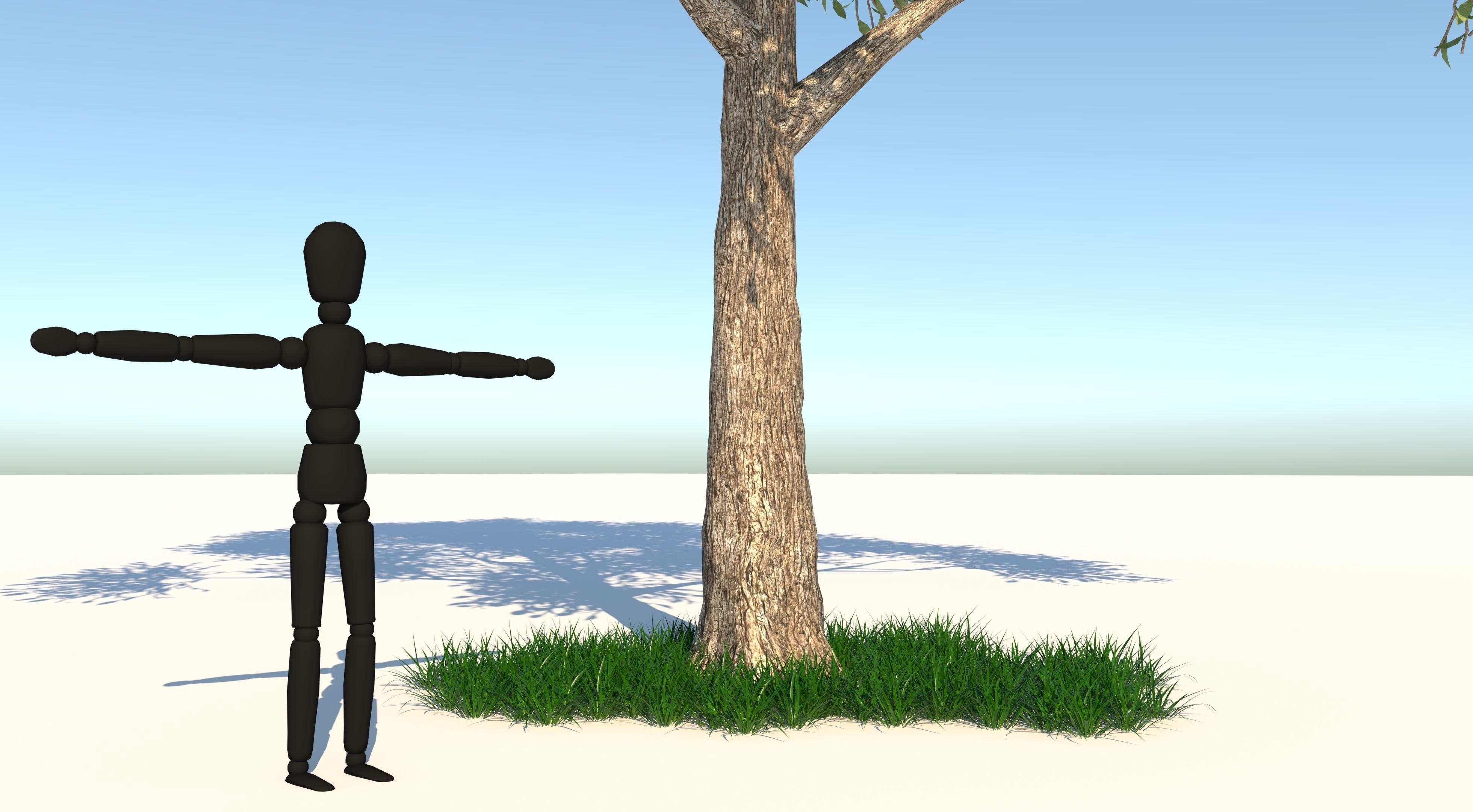 Apple Tree and Grass 2 3D model_1