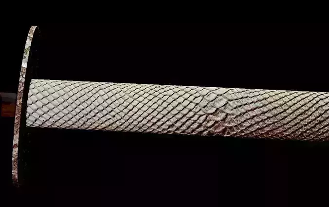 Sword Katana Low Poly Mesh