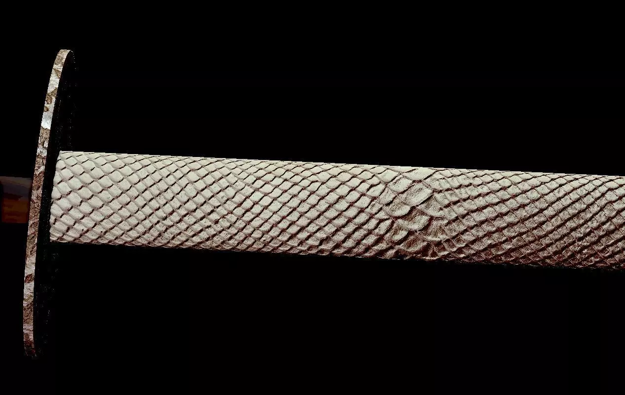 Sword Katana Low Poly Mesh Free low-poly 3D model